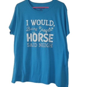 𝅺farm girl horse t-shirt 2xl XXL EUC